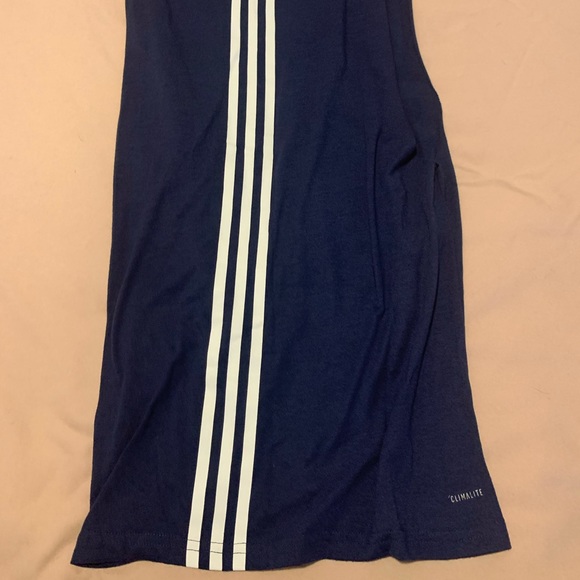 Blue “Three Stripe Life” Adidas Women’s Muscle Tee - Picture 5 of 7